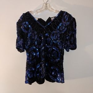 Lawrenc kazar sexy bedazzled sequins